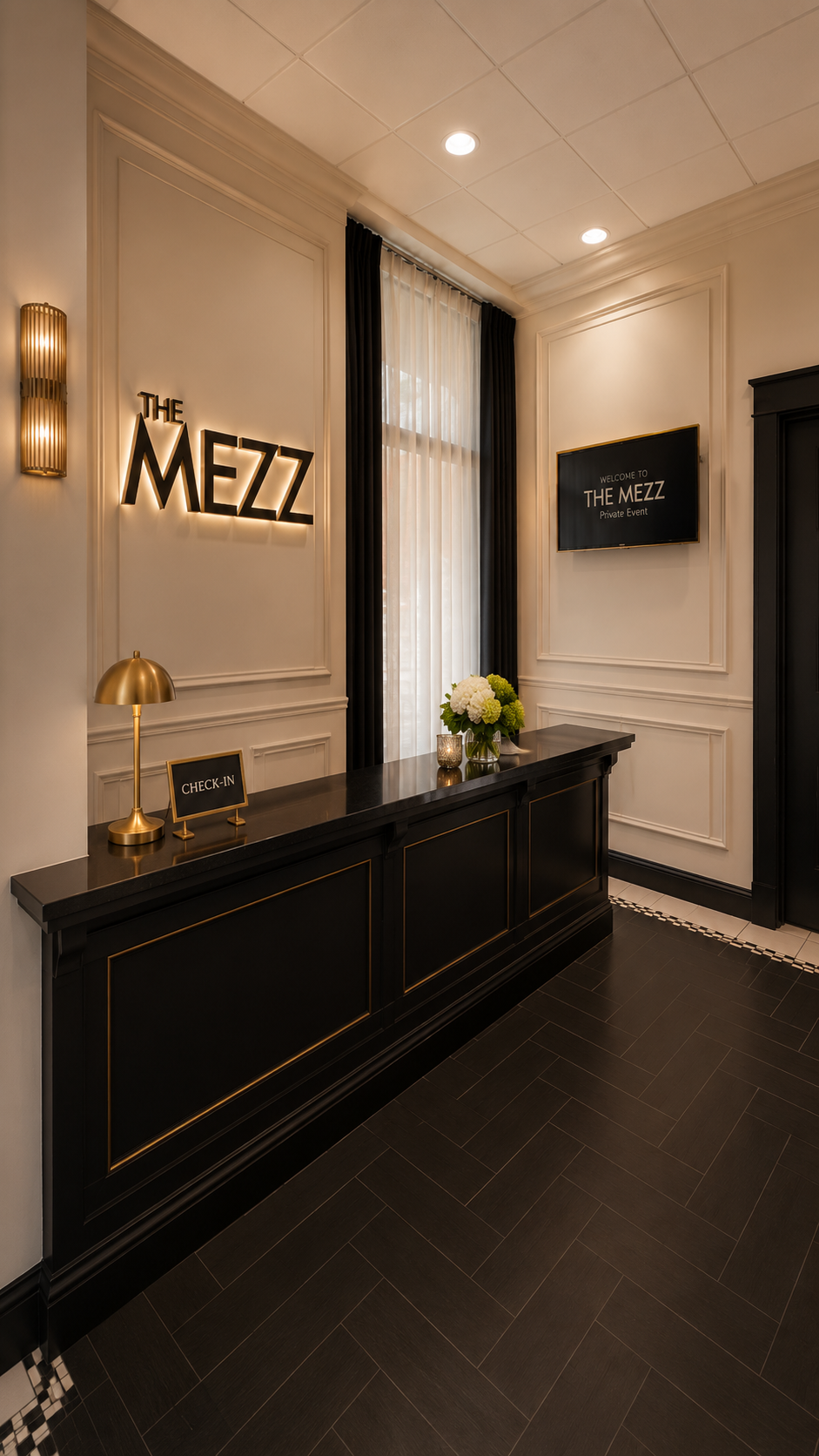 Private lobby and elevator entrance at The MEZZ